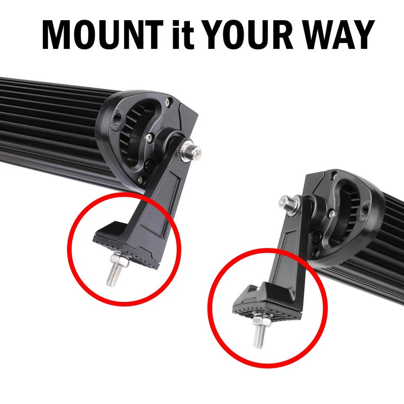 Muto-Beam Side Mounting Brackets, Muto-Beam Universal Side Bracket for LED Pods Light Bar Bracket Double Row Light Bar Brackets with Rubber Pad for Truck ATV UTV SUV Boat - Image 3